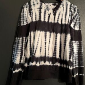 Who what wear tie -dye puff sleeve crew neck sweatshirt size s
